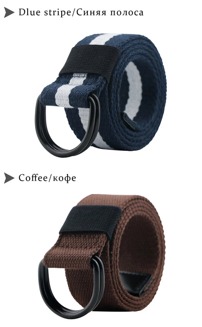 Tactical Canvas Belt - Durable Double D-Ring Buckle | Unisex Fabric Belt for Jeans - ZOOMNSTORE