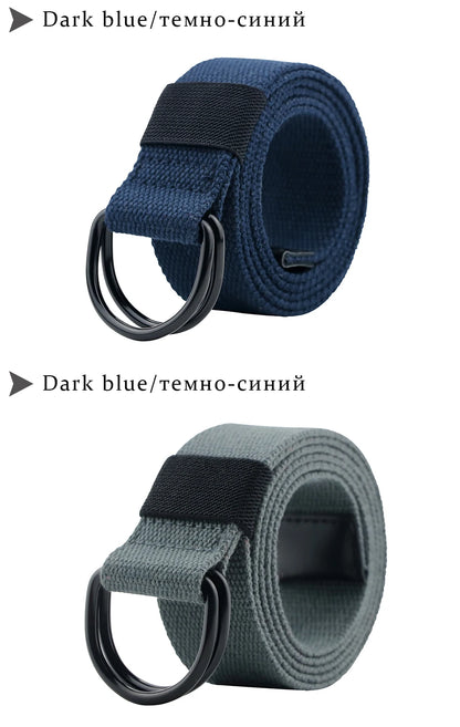 Tactical Canvas Belt - Durable Double D-Ring Buckle | Unisex Fabric Belt for Jeans - ZOOMNSTORE