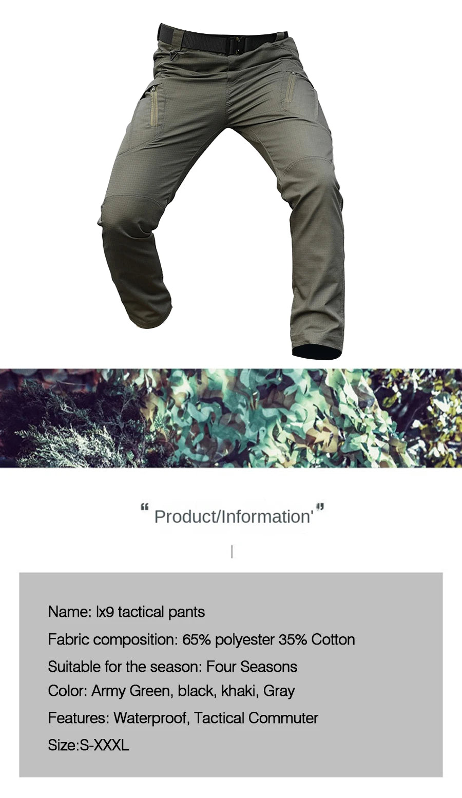 Tactical Cargo Pants – Men's Assault Outdoor Camouflage Four Seasons Multi-Pocket Wear-Resistant - ZOOMNSTORE