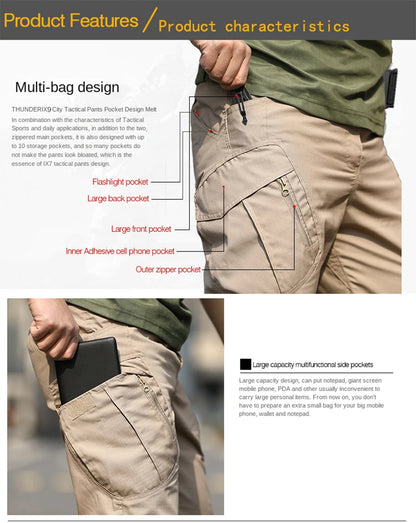 Tactical Cargo Pants – Men's Assault Outdoor Camouflage Four Seasons Multi-Pocket Wear-Resistant - ZOOMNSTORE