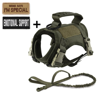 Tactical Cat Harness with Leash - Adjustable Vest for Small Dogs and Puppies Training Accessories - ZOOMNSTORE