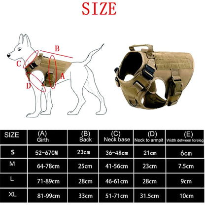 Tactical Dog Harness and Leash Set for German Shepherds and Retrievers - Training Vest for All Breeds - ZOOMNSTORE