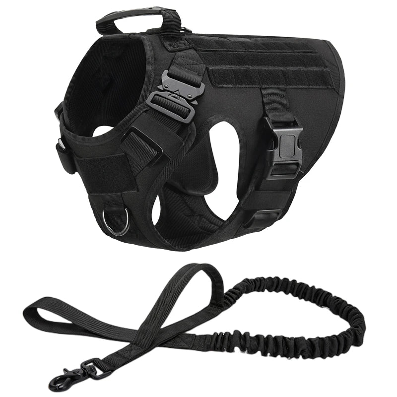 Tactical Dog Harness and Leash Set for German Shepherds and Retrievers - Training Vest for All Breeds - ZOOMNSTORE