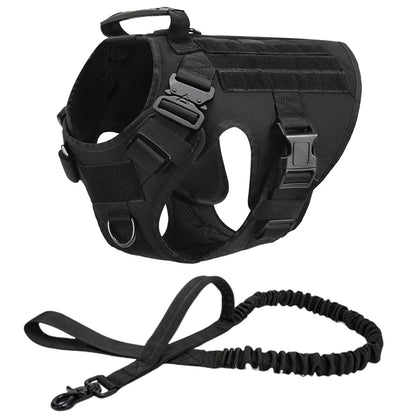 Tactical Dog Harness and Leash Set for German Shepherds and Retrievers - Training Vest for All Breeds - ZOOMNSTORE