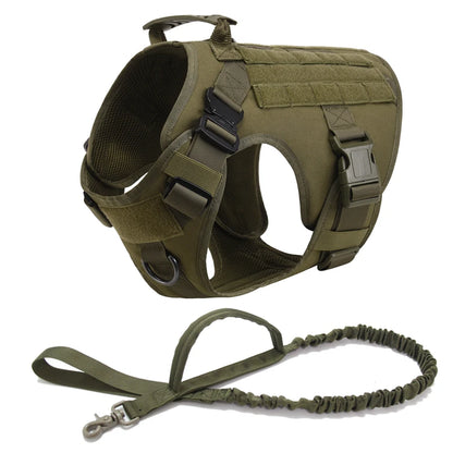 Tactical Dog Harness and Leash Set for German Shepherds and Retrievers - Training Vest for All Breeds - ZOOMNSTORE