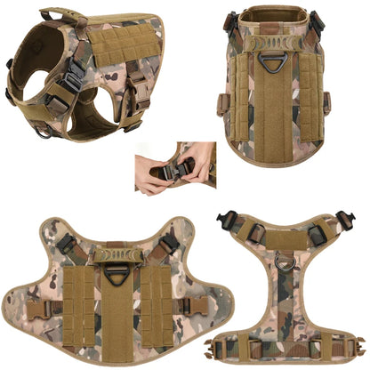 Tactical Dog Harness and Leash Set for German Shepherds and Retrievers - Training Vest for All Breeds - ZOOMNSTORE