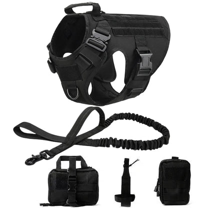 Tactical Dog Harness and Leash Set for German Shepherds and Retrievers - Training Vest for All Breeds - ZOOMNSTORE