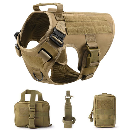 Tactical Dog Harness and Leash Set for German Shepherds and Retrievers - Training Vest for All Breeds - ZOOMNSTORE