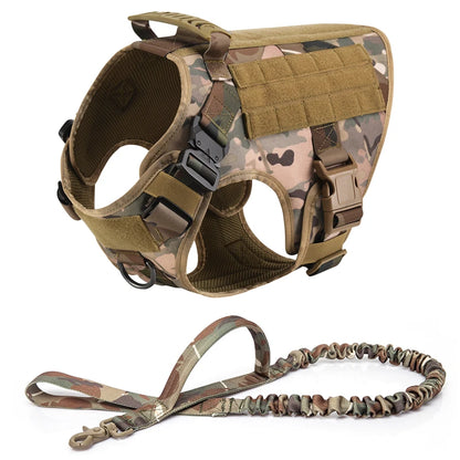 Tactical Dog Harness and Leash Set for German Shepherds and Retrievers - Training Vest for All Breeds - ZOOMNSTORE