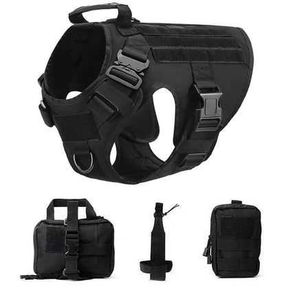 Tactical Dog Harness and Leash Set for German Shepherds and Retrievers - Training Vest for All Breeds - ZOOMNSTORE