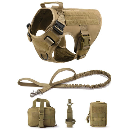 Tactical Dog Harness and Leash Set for German Shepherds and Retrievers - Training Vest for All Breeds - ZOOMNSTORE