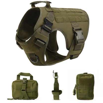 Tactical Dog Harness and Leash Set for German Shepherds and Retrievers - Training Vest for All Breeds - ZOOMNSTORE