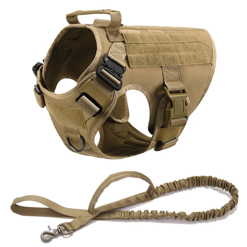 Tactical Dog Harness and Leash Set for German Shepherds and Retrievers - Training Vest for All Breeds - ZOOMNSTORE