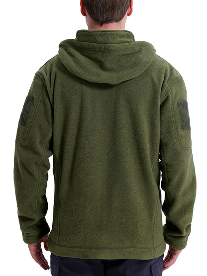 Tactical Fleece Jacket – Men's Military Hooded Full Zip Winter Coat With Multi-Pockets - ZOOMNSTORE