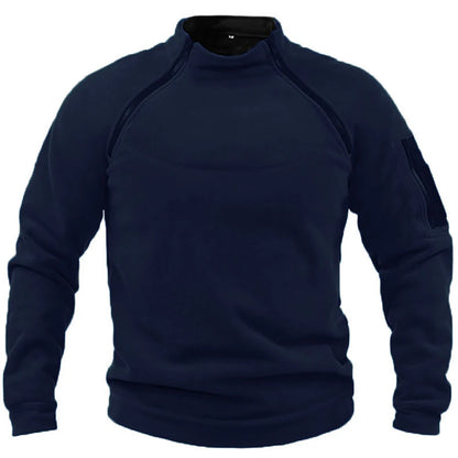 Men's Tactical Outdoor Fleece Jacket Clothes Warm Zippers Pullover Men Windproof Coat Thermal Hiking Sweatshirt - ZOOMNSTORE