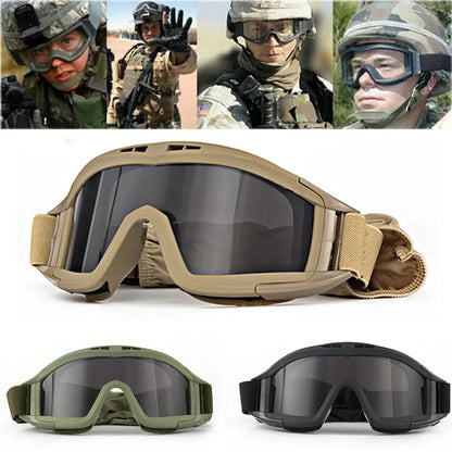 Tactical Goggles - Heavy Duty Windproof Sand Control Eyewear with Replaceable Lenses - ZOOMNSTORE