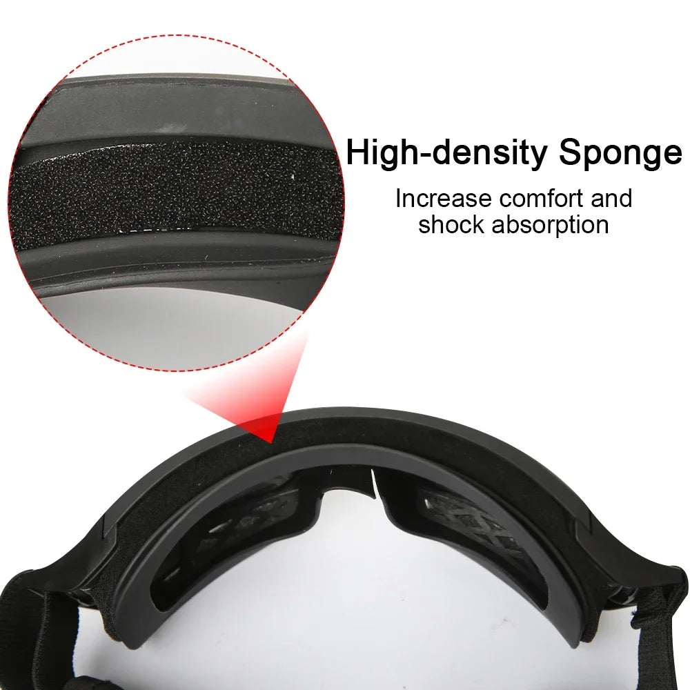 Tactical Goggles - Heavy Duty Windproof Sand Control Eyewear with Replaceable Lenses - ZOOMNSTORE