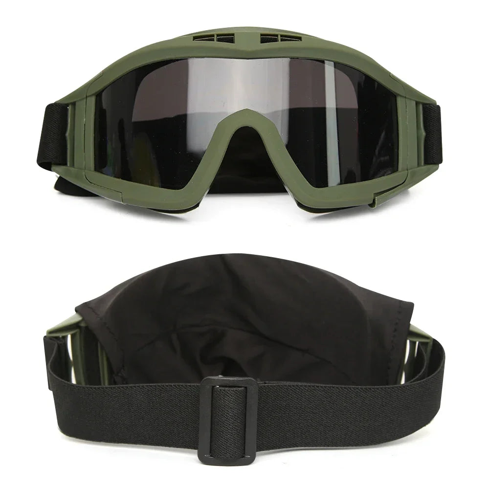 Tactical Goggles - Heavy Duty Windproof Sand Control Eyewear with Replaceable Lenses - ZOOMNSTORE