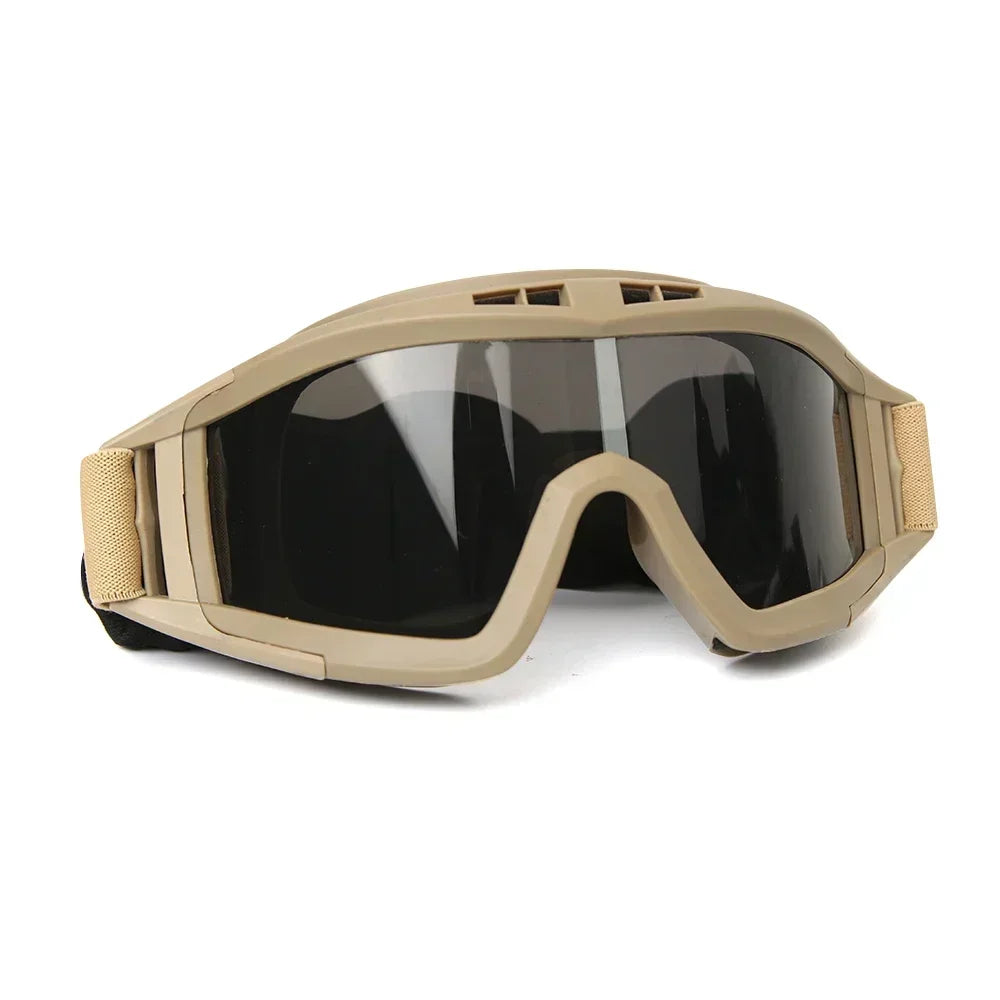 Tactical Goggles - Heavy Duty Windproof Sand Control Eyewear with Replaceable Lenses - ZOOMNSTORE
