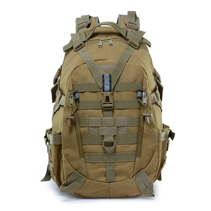 Tactical Camping Backpack - Molle Hiking Rucksack with Reflective Straps and Laptop Compartment - ZOOMNSTORE