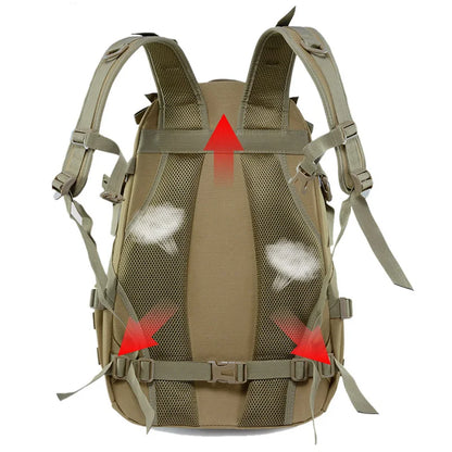 Tactical Camping Backpack - Molle Hiking Rucksack with Reflective Straps and Laptop Compartment - ZOOMNSTORE