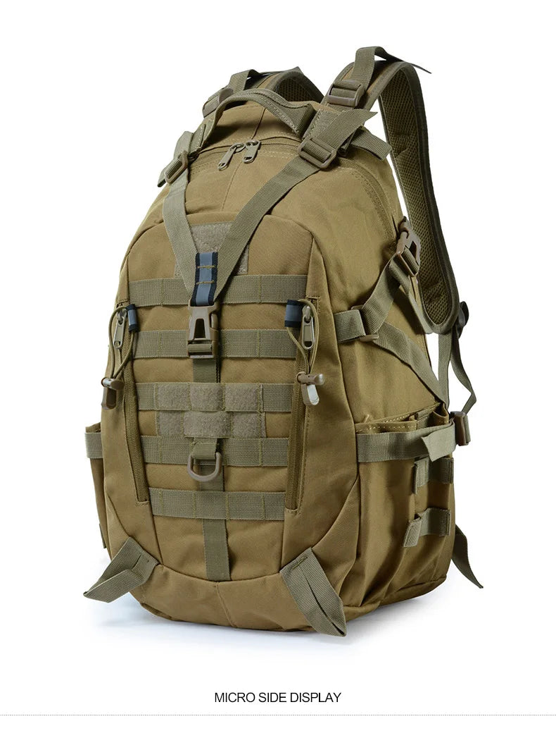Tactical Camping Backpack - Molle Hiking Rucksack with Reflective Straps and Laptop Compartment - ZOOMNSTORE