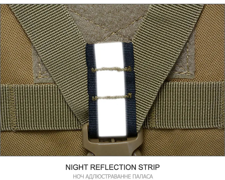 Tactical Camping Backpack - Molle Hiking Rucksack with Reflective Straps and Laptop Compartment - ZOOMNSTORE