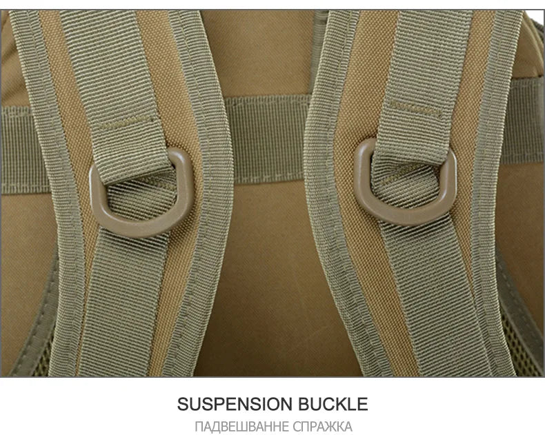 Tactical Camping Backpack - Molle Hiking Rucksack with Reflective Straps and Laptop Compartment - ZOOMNSTORE