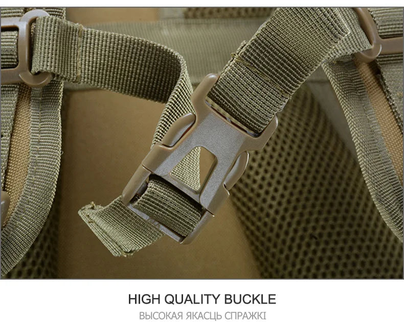 Tactical Camping Backpack - Molle Hiking Rucksack with Reflective Straps and Laptop Compartment - ZOOMNSTORE