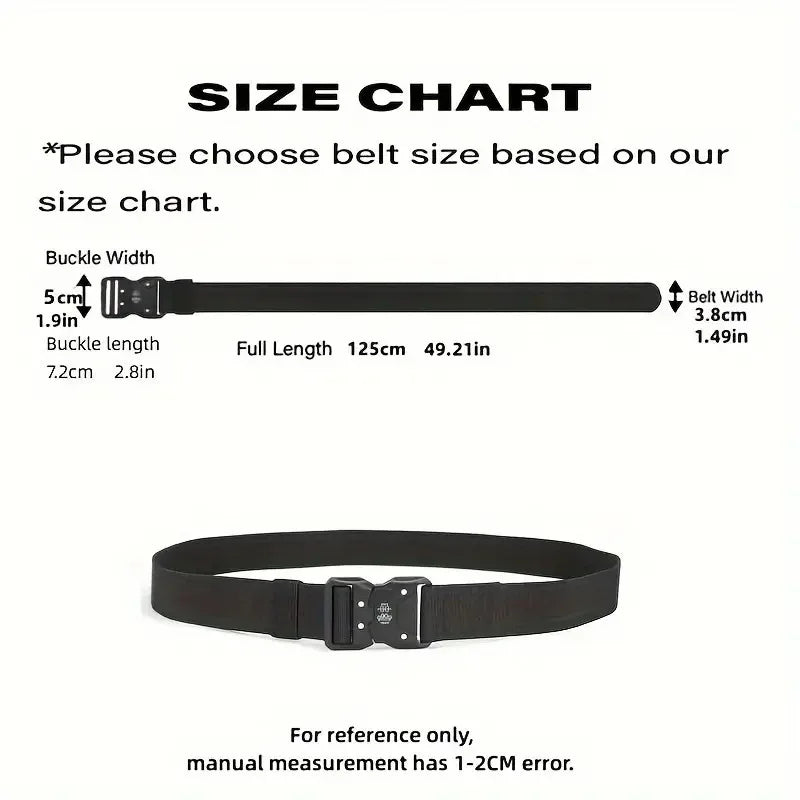 Tactical Men's Belt – Durable Woven Nylon Waist Strap With Automatic Buckle - ZOOMNSTORE