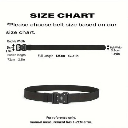 Tactical Men's Belt – Durable Woven Nylon Waist Strap With Automatic Buckle - ZOOMNSTORE