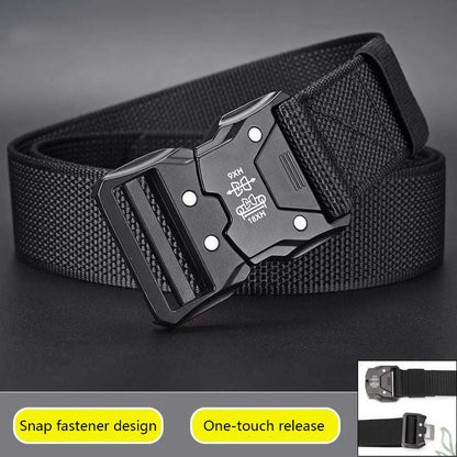 Tactical Men's Belt – Durable Woven Nylon Waist Strap With Automatic Buckle - ZOOMNSTORE