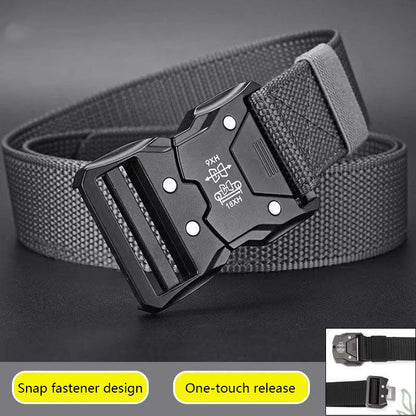 Tactical Men's Belt – Durable Woven Nylon Waist Strap With Automatic Buckle - ZOOMNSTORE