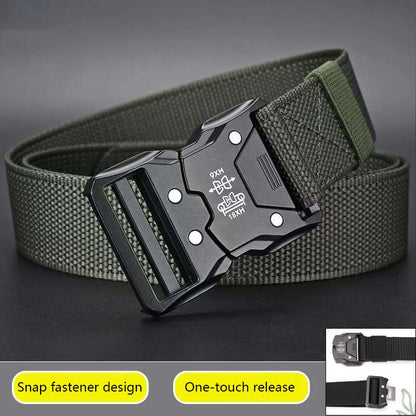 Tactical Men's Belt – Durable Woven Nylon Waist Strap With Automatic Buckle - ZOOMNSTORE
