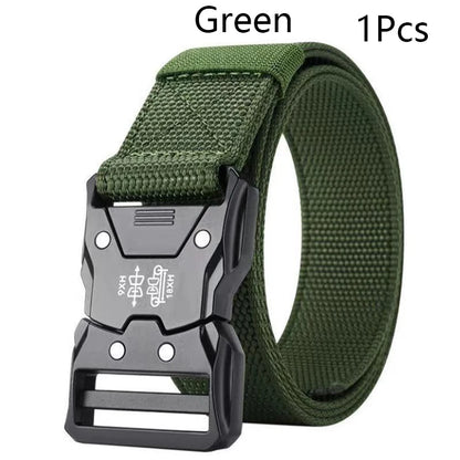 Tactical Men's Belt – Durable Woven Nylon Waist Strap With Automatic Buckle - ZOOMNSTORE