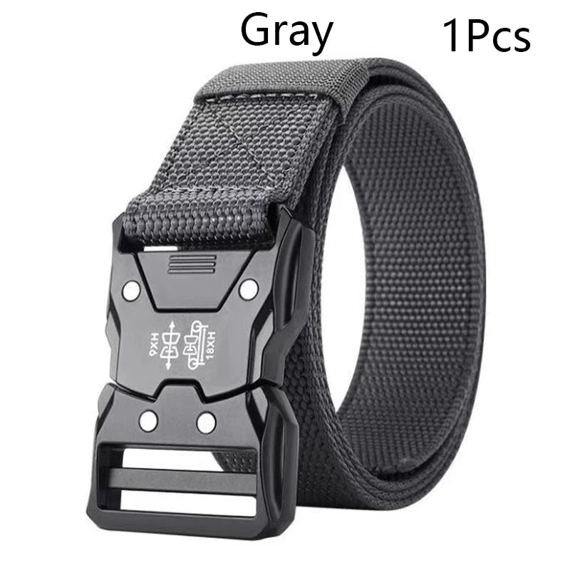 Tactical Men's Belt – Durable Woven Nylon Waist Strap With Automatic Buckle - ZOOMNSTORE