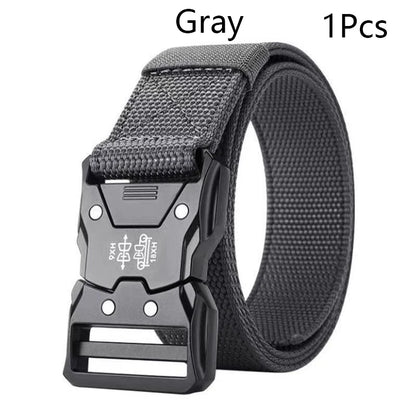 Tactical Men's Belt – Durable Woven Nylon Waist Strap With Automatic Buckle - ZOOMNSTORE