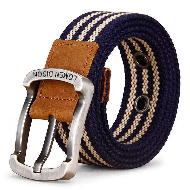 Tactical Mens Canvas Belt - Casual Nylon Waistband for Outdoor Sports  Jeans - ZOOMNSTORE