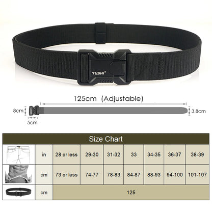 Tactical Outdoor Belt - Adjustable Elastic Waistband With Aluminum Alloy Buckle For Men - ZOOMNSTORE