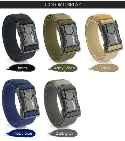 Tactical Outdoor Belt - Adjustable Elastic Waistband With Aluminum Alloy Buckle For Men - ZOOMNSTORE