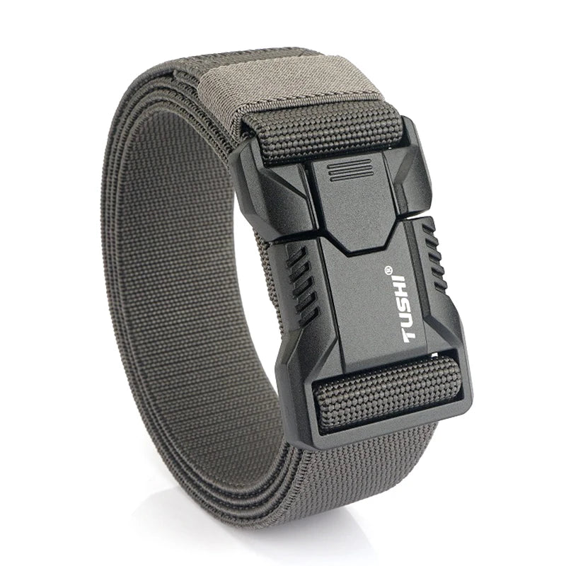Tactical Outdoor Belt - Adjustable Elastic Waistband With Aluminum Alloy Buckle For Men - ZOOMNSTORE