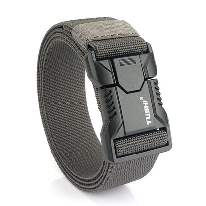 Tactical Outdoor Belt - Adjustable Elastic Waistband With Aluminum Alloy Buckle For Men - ZOOMNSTORE