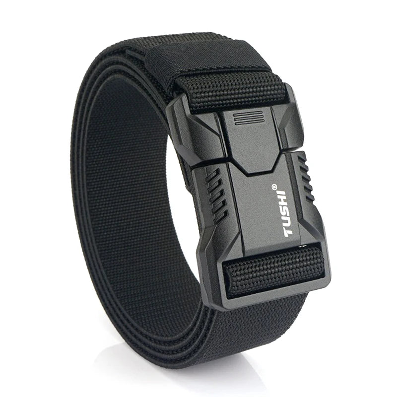 Tactical Outdoor Belt - Adjustable Elastic Waistband With Aluminum Alloy Buckle For Men - ZOOMNSTORE