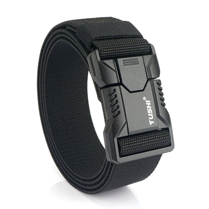 Tactical Outdoor Belt - Adjustable Elastic Waistband With Aluminum Alloy Buckle For Men - ZOOMNSTORE