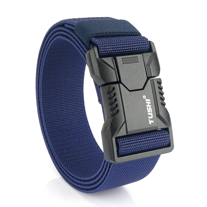 Tactical Outdoor Belt - Adjustable Elastic Waistband With Aluminum Alloy Buckle For Men - ZOOMNSTORE
