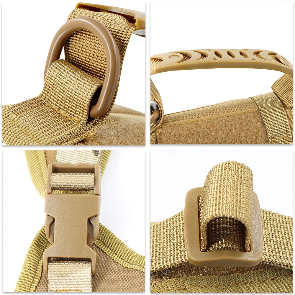 Adjustable Tactical Puppy Harness  Leash for Small Dogs and Cats - Military-Style Vest for Training and Walking - ZOOMNSTORE