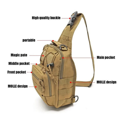 Tactical Sling Backpack - Waterproof EDC Outdoor CCW Daypack for Hiking and Camping - ZOOMNSTORE