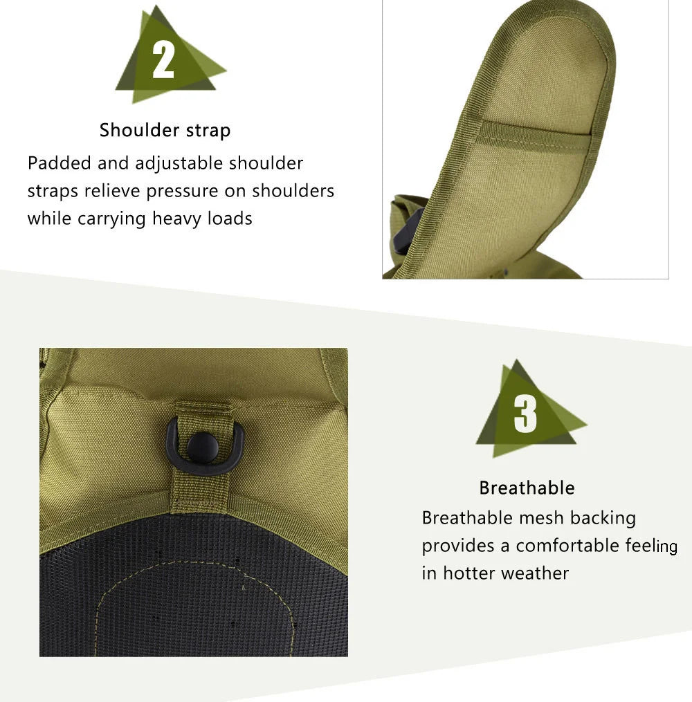 Tactical Sling Backpack - Waterproof EDC Outdoor CCW Daypack for Hiking and Camping - ZOOMNSTORE