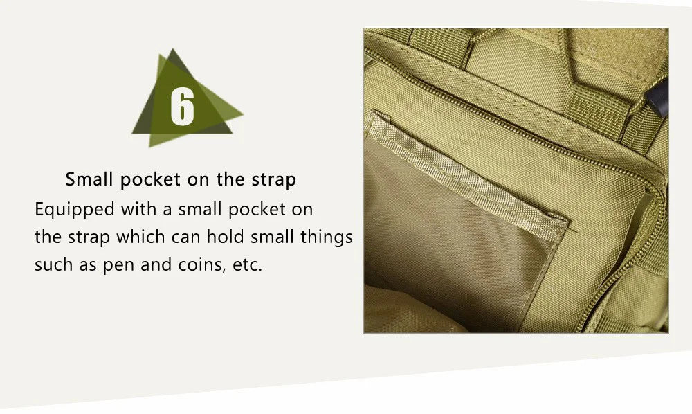 Tactical Sling Backpack - Waterproof EDC Outdoor CCW Daypack for Hiking and Camping - ZOOMNSTORE
