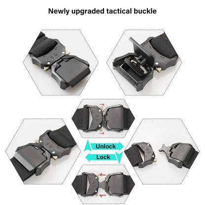 Tactical Waist Belt - Durable Canvas Belt With Automatic Buckle & Quick Release - ZOOMNSTORE